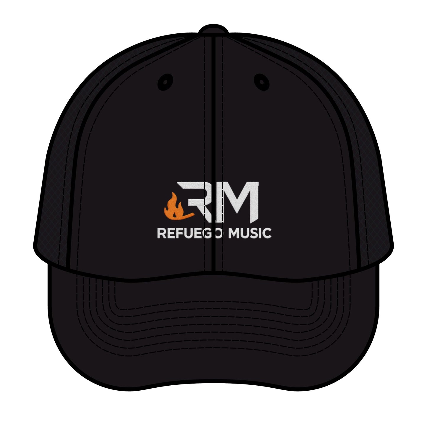 Refuego Music™ Retro Trucker Hat for Music Lovers, Cool Gifts, Outdoor Events, Festival Fashion